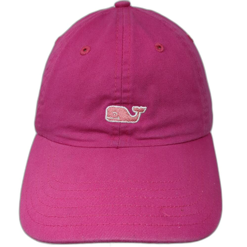 Vineyard Vines Baseball Cap Pink One Size Whale Logo Adjustable Slideback Hat